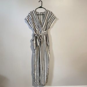 striped jump suit